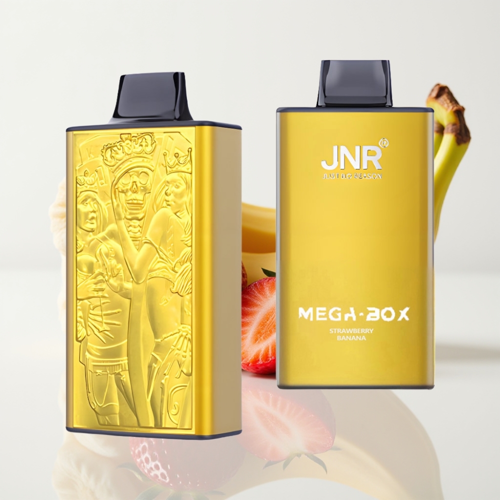 JNR Mega Box 25000 Puffs Vape Desechable Fresa Plátano – 30ml Carga Rápida Type-C