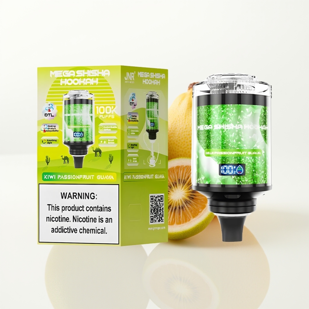 JNR Mega Shisha Hookah 100K Compatibilidad Escritorio - Kiwi Maracuyá Guayaba