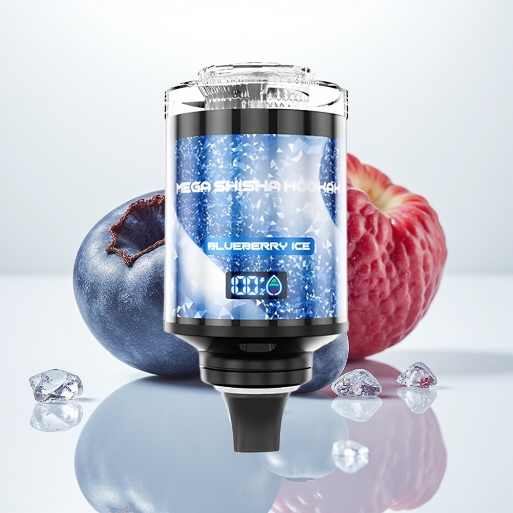 JNR Mega Shisha Hookah 100K Compatibilidad de Escritorio con Arándano Helado