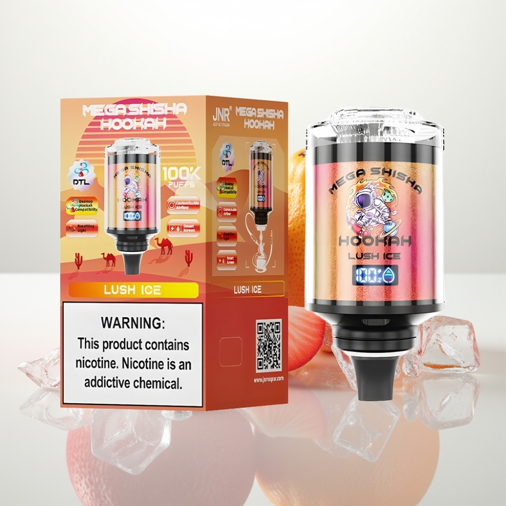 JNR Mega Shisha Hookah 100K Compatibilidad de Escritorio – Hielo Fresco