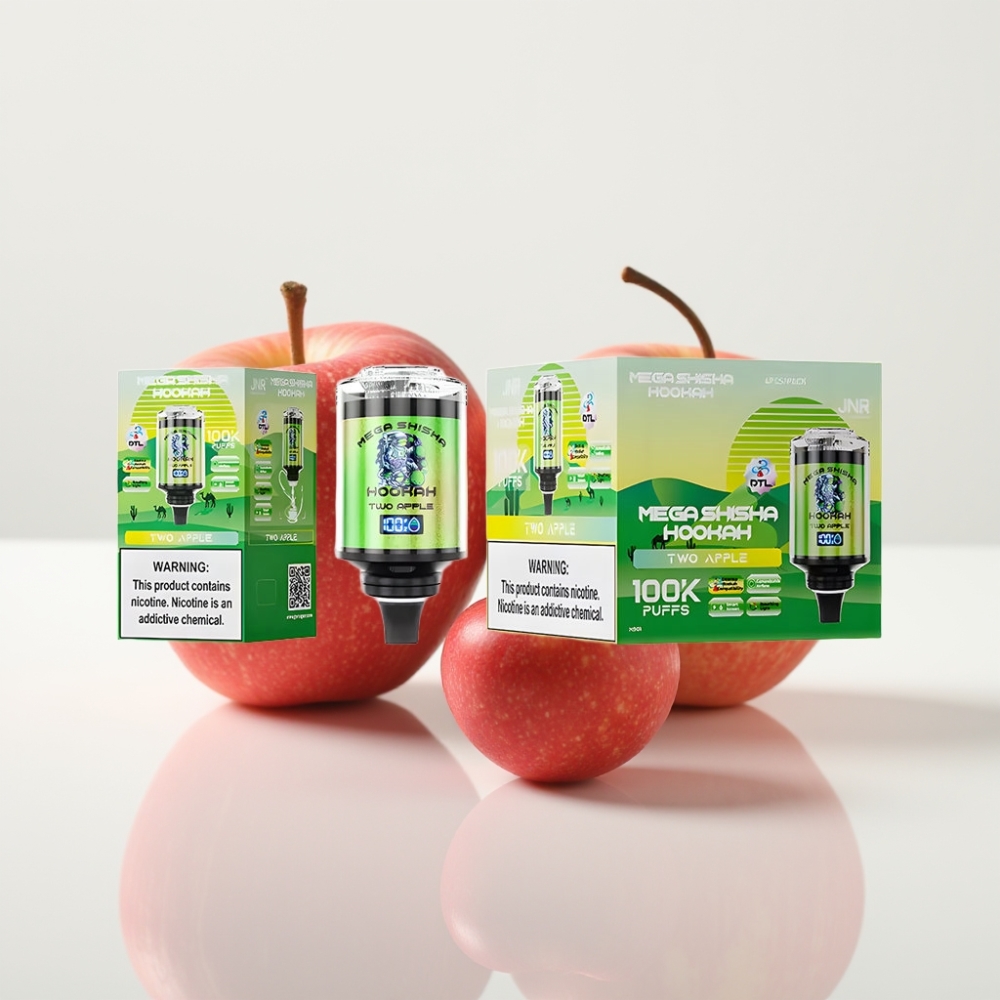 JNR Mega Shisha Hookah 100K Escritorio Compatible Dos Manzanas 60ml 2200mAh