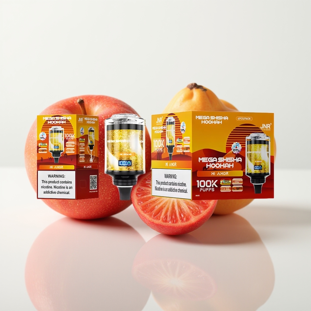 JNR Mega Shisha Hookah 100K Tipo-C 60ml Mi Amor Compatibilidad Escritorio