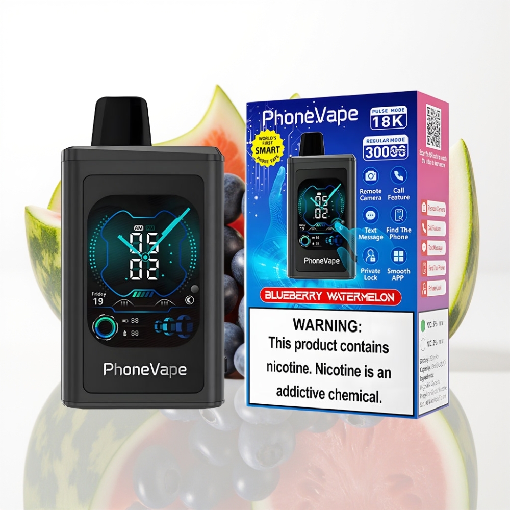 JNR PhoneVape 30000 Caladas Recargable con Tipo-C y Modo Turbo – Sandía Arándano