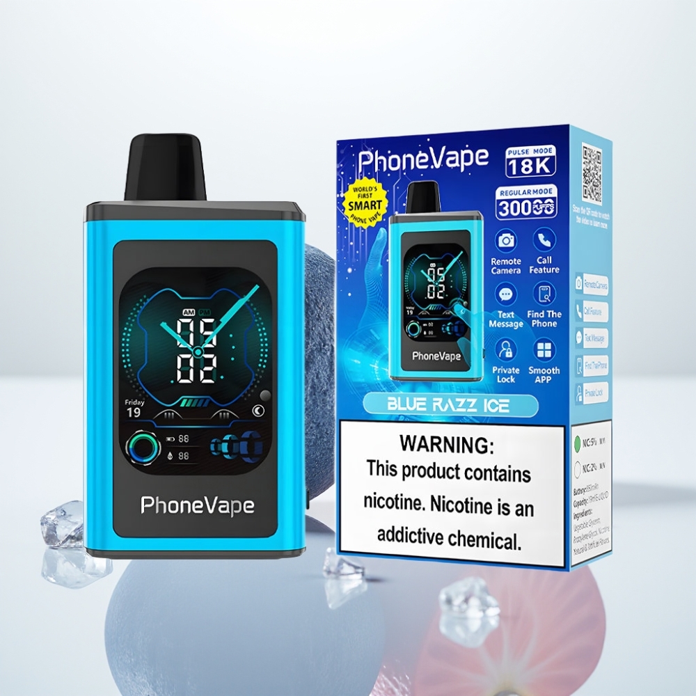 JNR PhoneVape 30000 Caladas Recargable con Turbo y Aire Ajustable Azul Helado