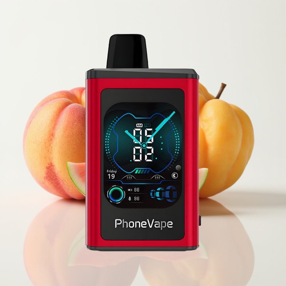 JNR PhoneVape 30000 caladas Recargable con Turbo y Ajuste de Aire Sabor Melocotón Mango Sandía