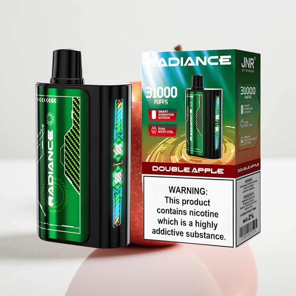 JNR Radiance 31000 Puffs Doble Manzana Pantalla Animada Recargable
