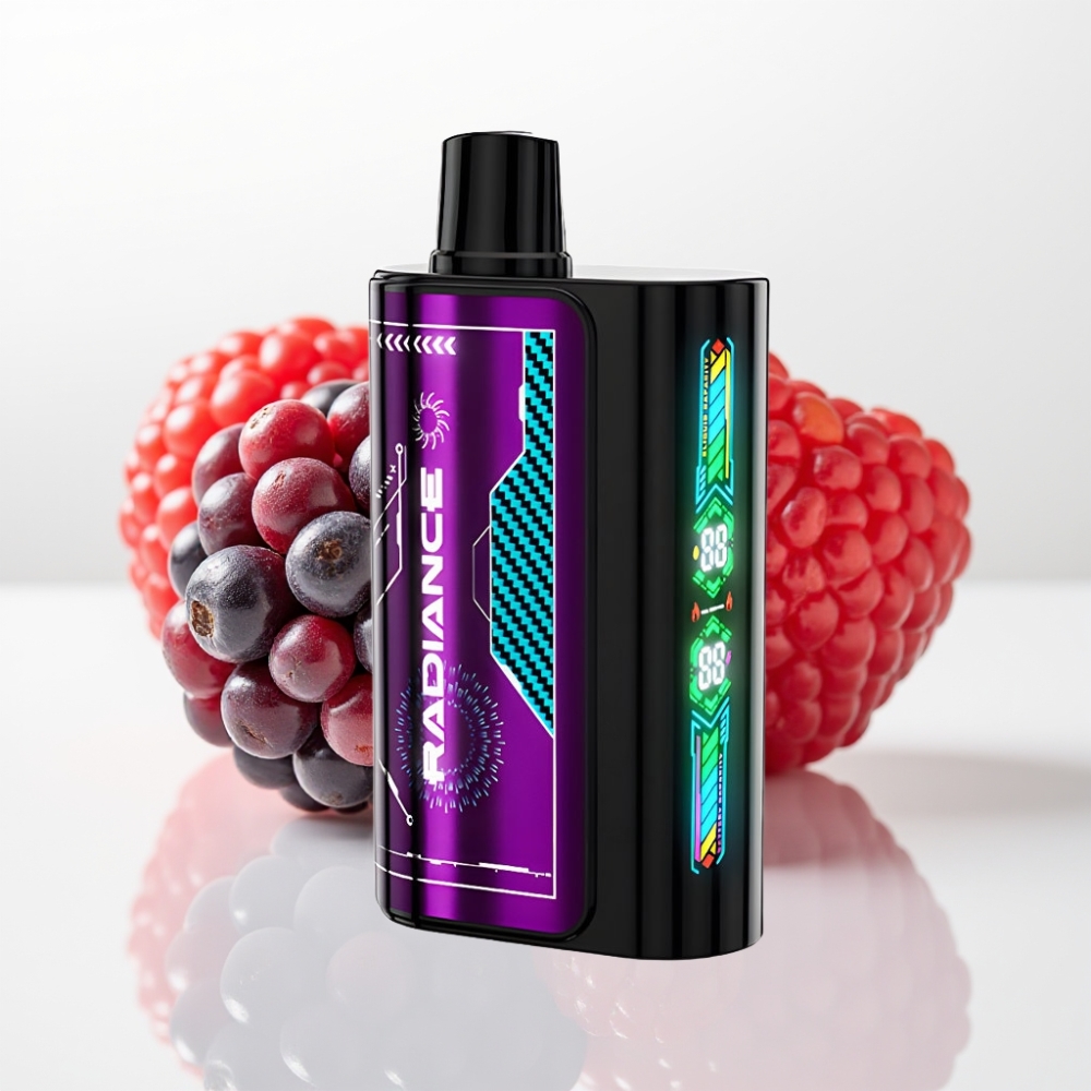 JNR Radiance 31000 Puffs Vape Desechable con ARÁNDANO FRAMBUESA ÁCIDA 28ml Dual Mesh