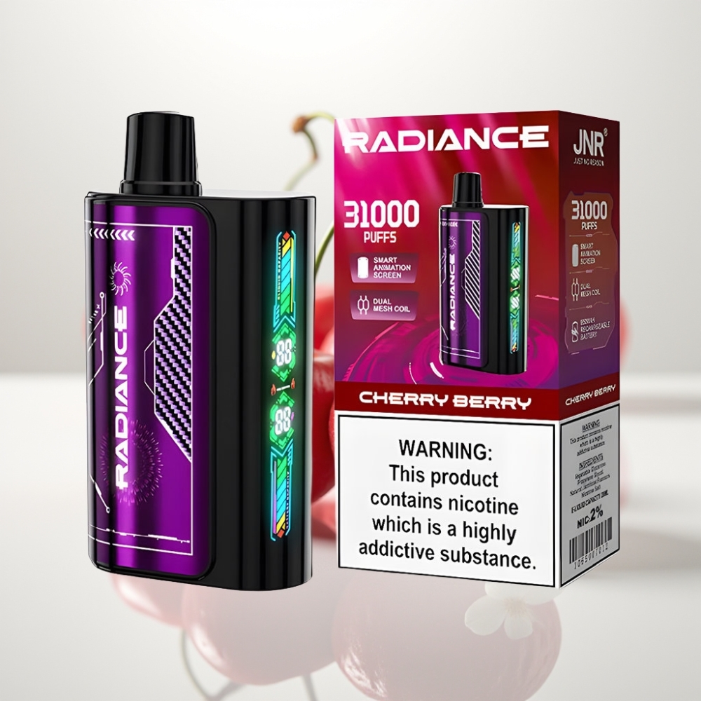 JNR Radiance 31000 Puffs Vape Recargable con Cereza y Baya