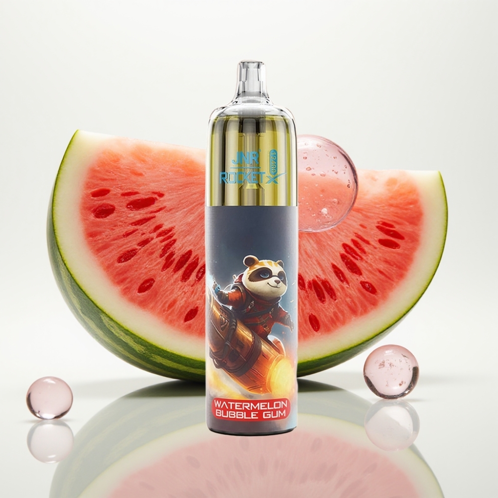 JNR Rocket-X 12400 Puffs Vape Desechable con Aire Ajustable y Sabor Chicle de Sandía