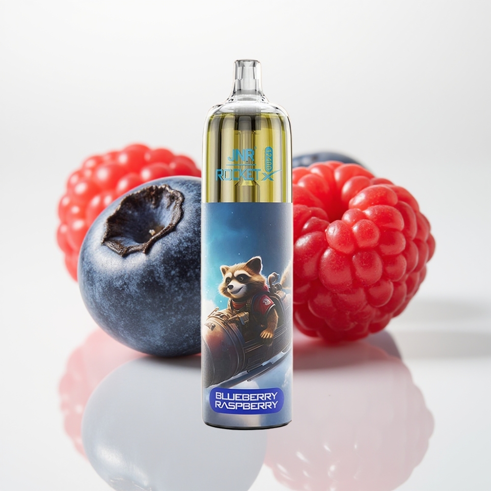 JNR Rocket-X 12400 Puffs Vape Desechable con Arándano Frambuesa Tipo-C 25ml