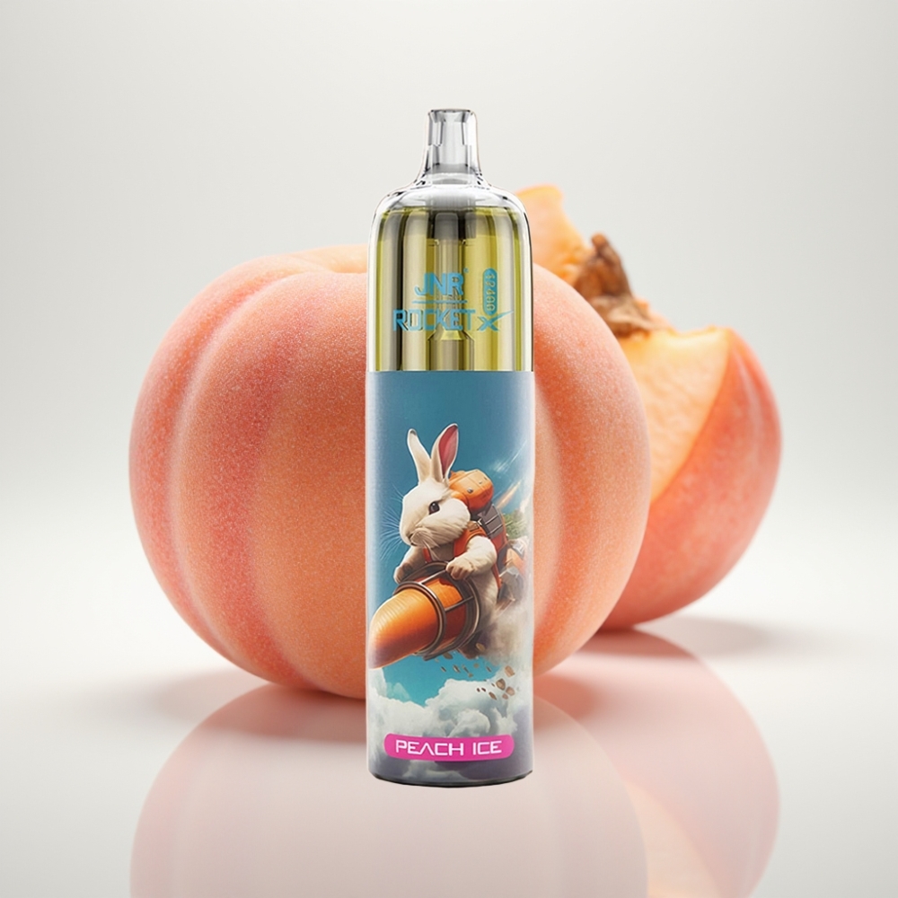 JNR Rocket-X 12400 Puffs Vape Desechable con Durazno Helado 25ml Tipo-C
