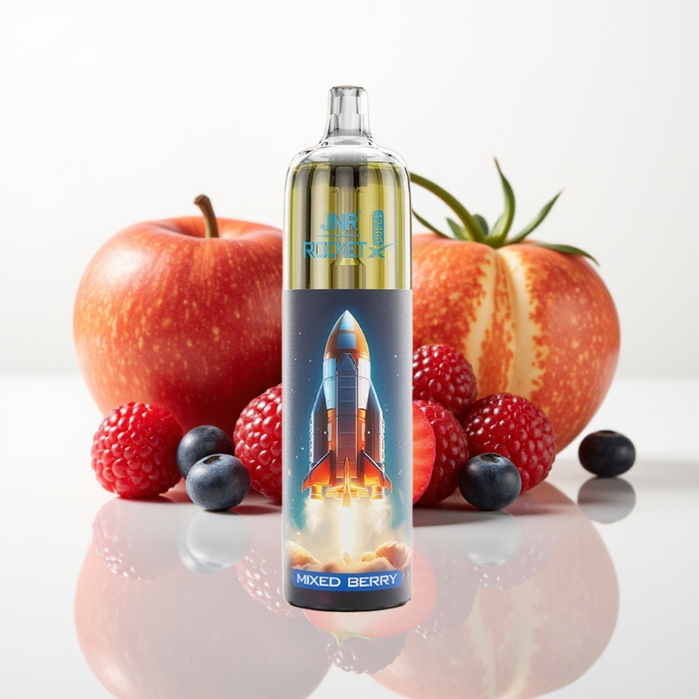 JNR Rocket-X 12400 Puffs Vape Desechable con Flujo de Aire Ajustable y Luz RGB – Frutos Mixtos