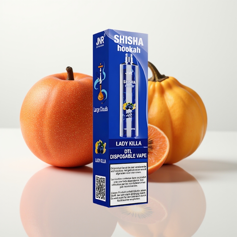 JNR Shisha Hookah 12000 Puffs 24ml 06 Ohm Fast Charging - Dama Asesina