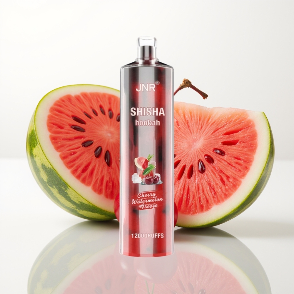 JNR Shisha Hookah 12000 Puffs 24ml Sabores Cereza Sandía Helada Tipo-C