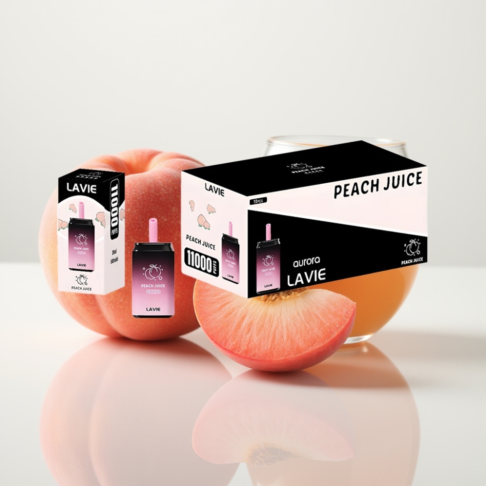 LAVIE Aurora 11000 Puffs Vape Jugo de Melocotón – 22ML 5 Nicotina Tipo C