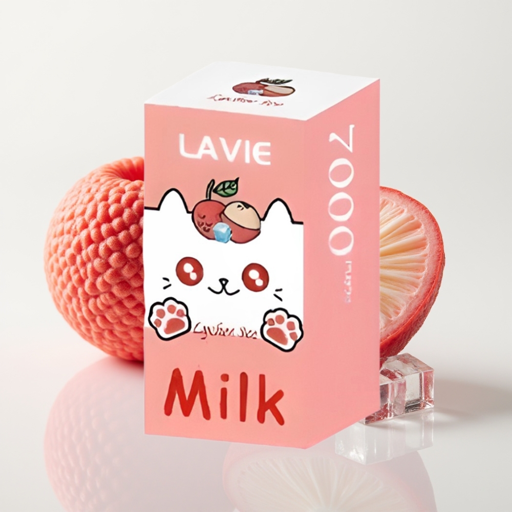 LAVIE Milk 7000 Puffs 16ML Vape Recargable Tipo C - Lichi Hielo
