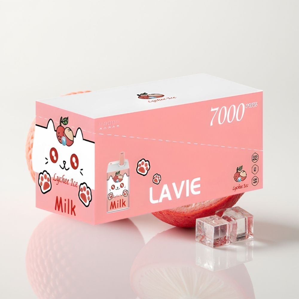 LAVIE Milk 7000 Puffs 16ML Vape Recargable Tipo C - Lichi Hielo