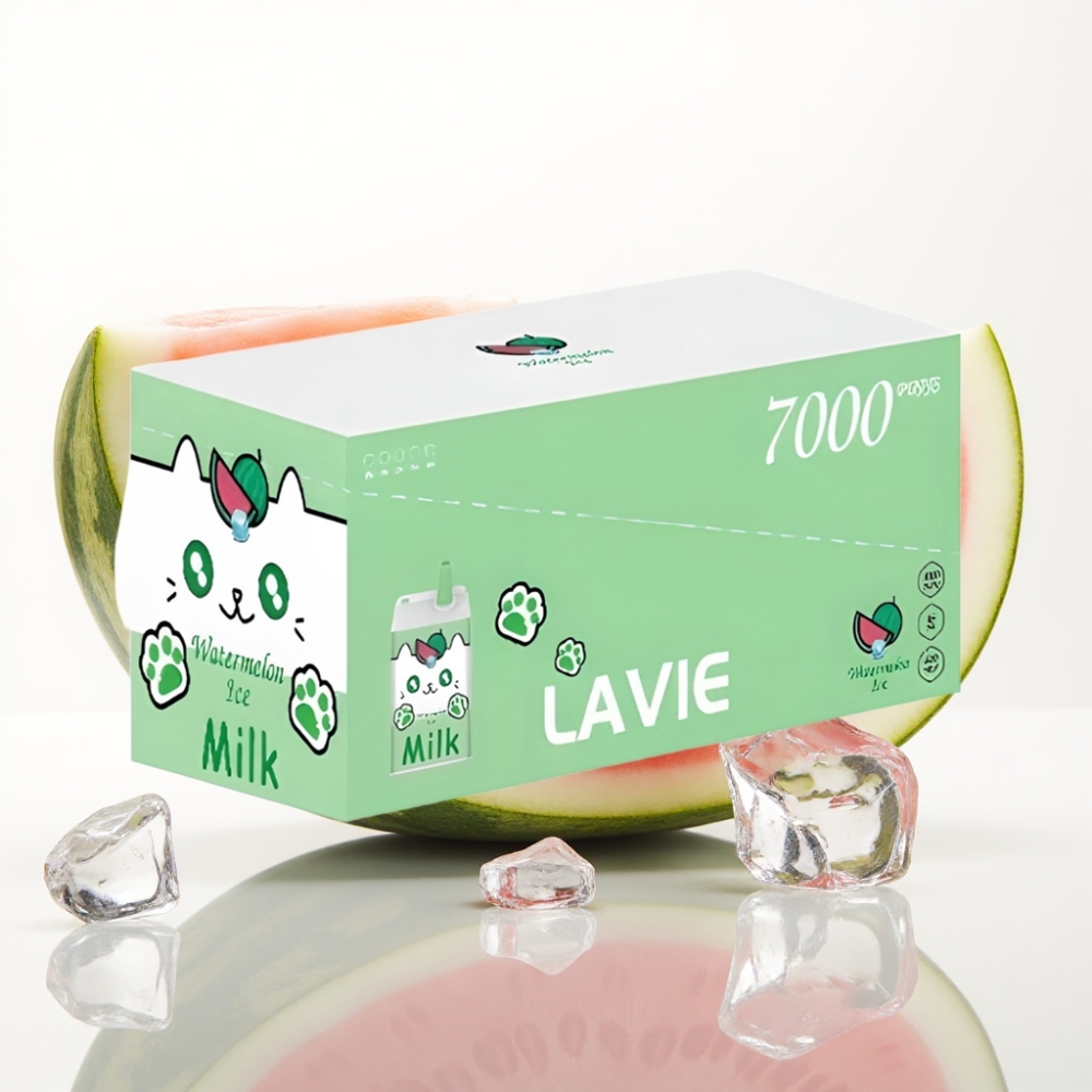 LAVIE Milk 7000 Puffs Sandía Helada – 16ML 5 Nicotina Tipo C Recargable