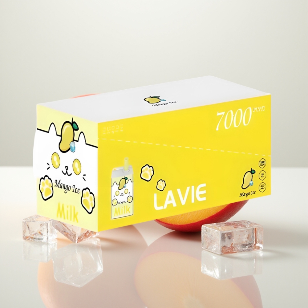 LAVIE Milk 7000 Puffs Vape Desechable - Mango Hielo 16ML 5 Nicotina Tipo C