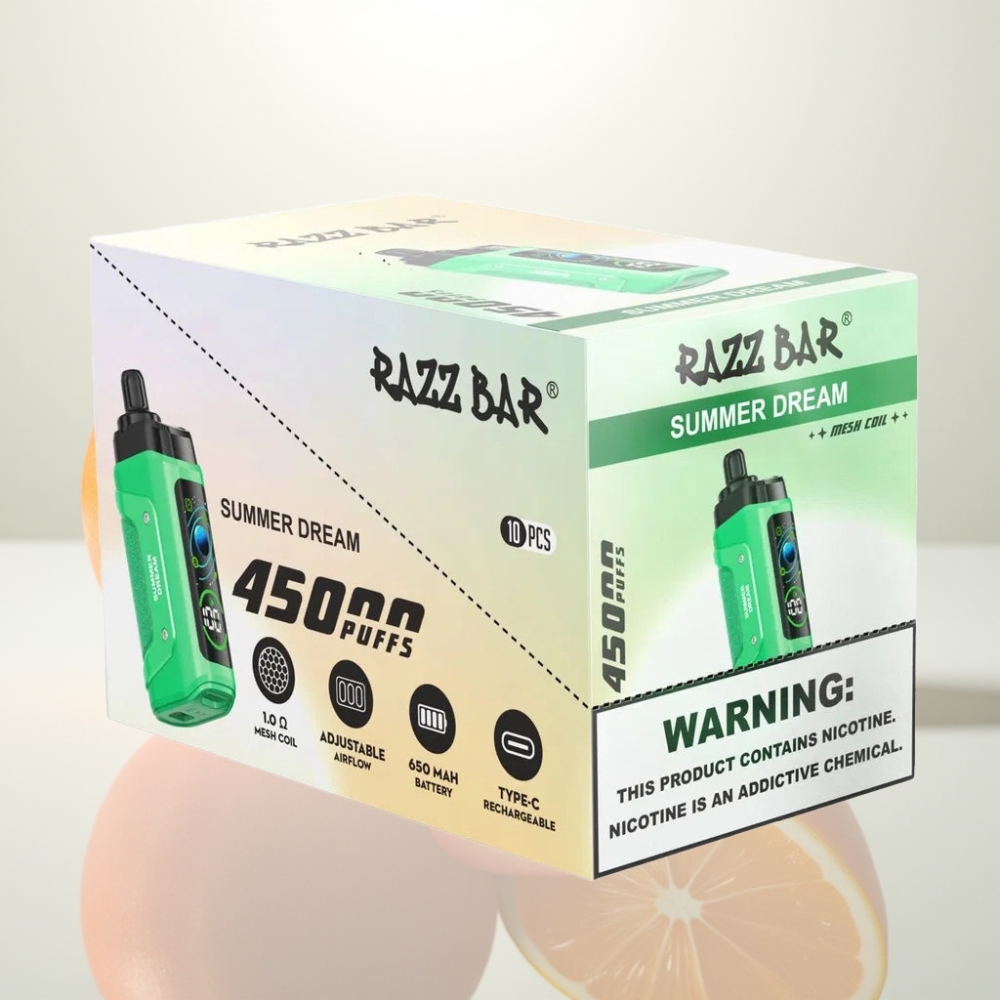 Razz Bar 45000 Puffs Vape Desechable - Sueño de Verano Batería 650mAh Tipo-C