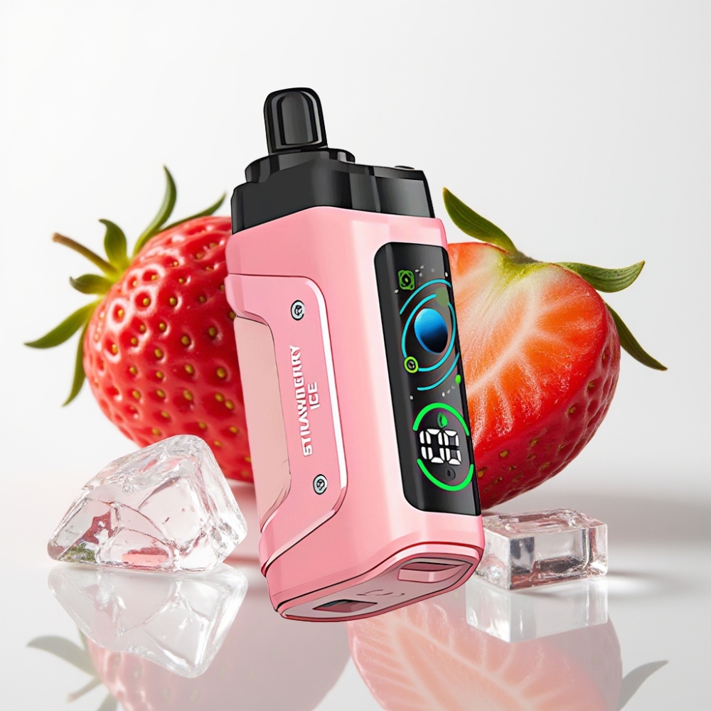 Razz Bar 45000 Puffs Vape Desechable Fresa Helada con Batería Recargable y Bobina Mesh