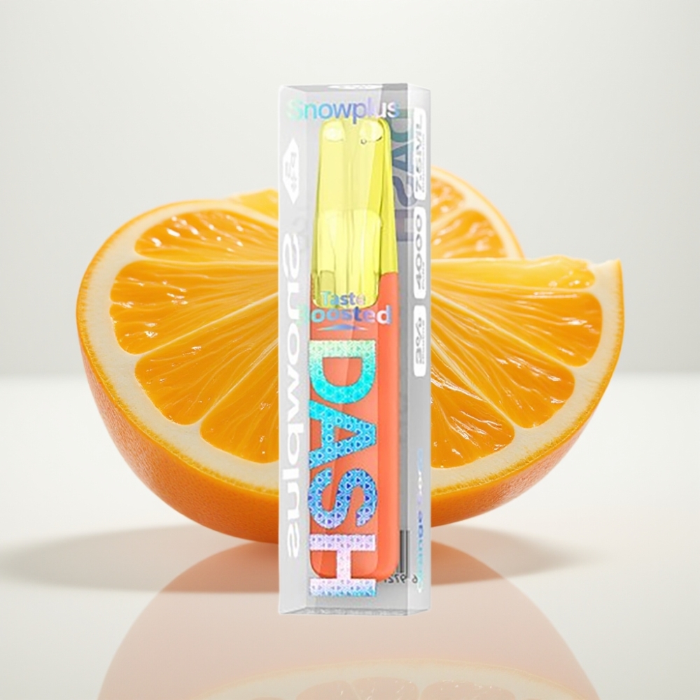 Snowplus Dash 4000 Puffs Dispositivo Desechable con Atomizador Cerámico y Sabor Refresco de Naranja