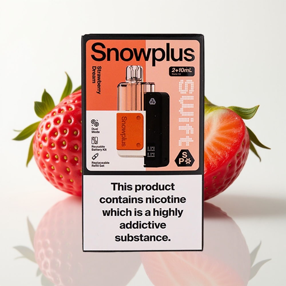 Snowplus Swift 5000 Puffs Kit Prefabricado con Sabor a Fresa y Doble Malla 1000 mAh