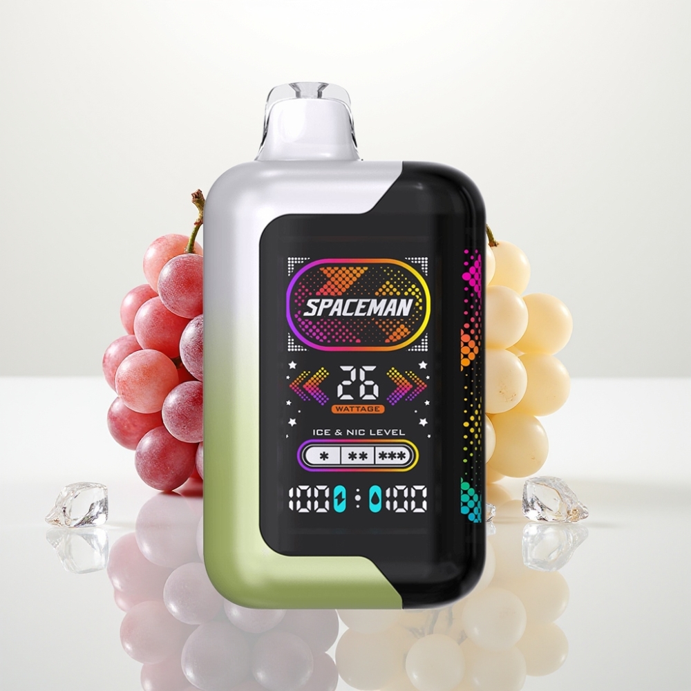 Spaceman SP40000 Cero Nicotina Desechable - 20ml 0mg 40000 Caladas Uva Blanca Hielo