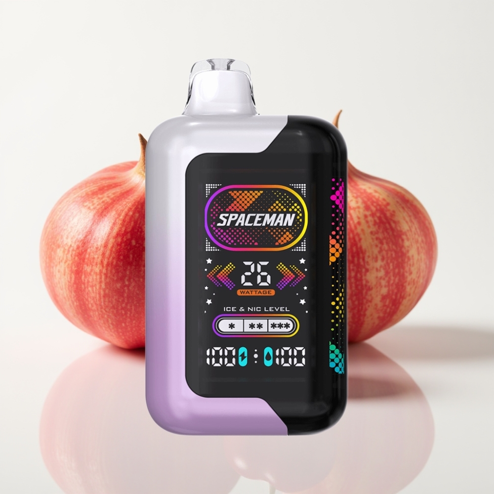 Spaceman SP40000 Cero Nicotina Disposable Vape - 20ml 0mg Pantalla LED 40000 Caladas Cereza Granada