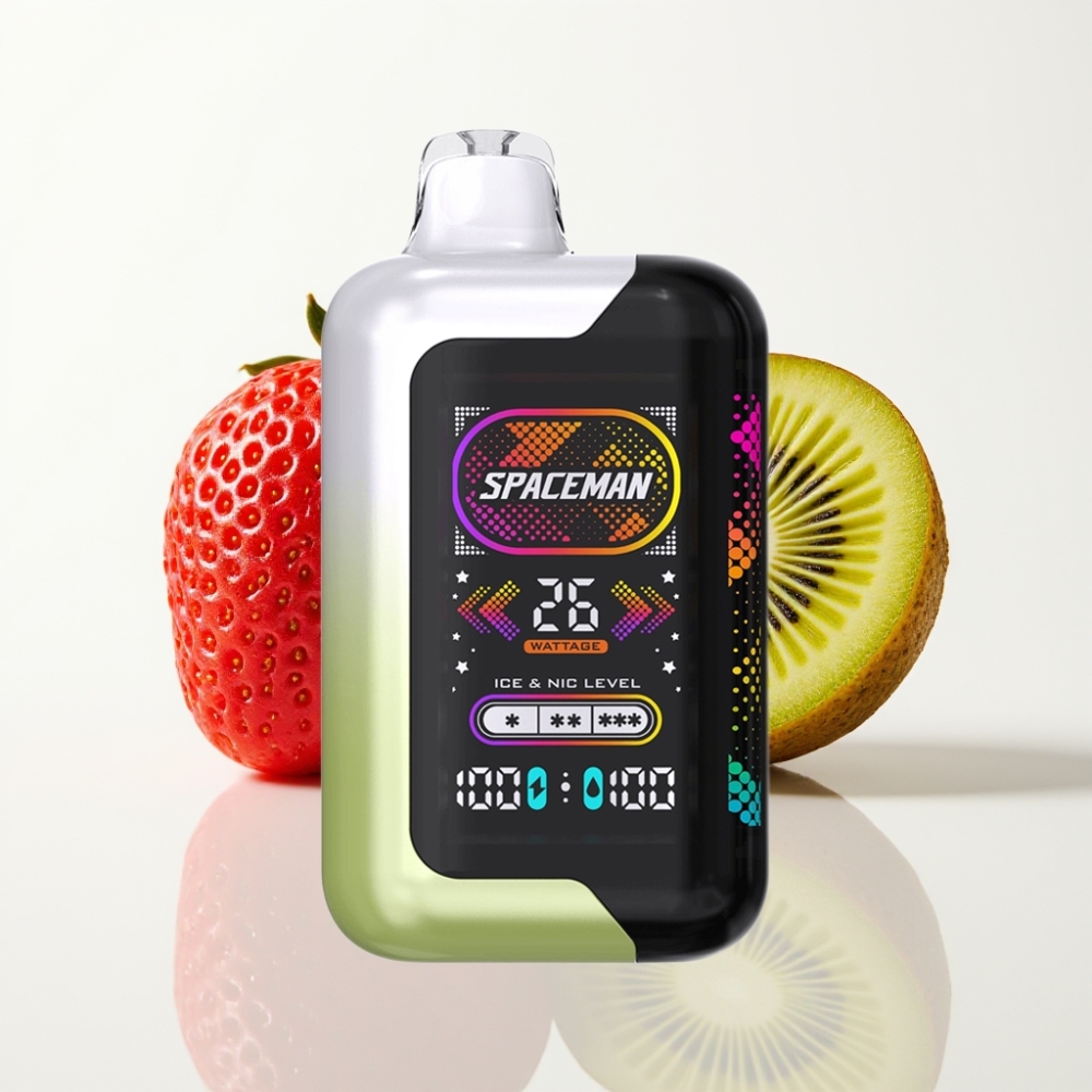 Spaceman SP40000 Cero Nicotina Disposable Vape 20ml - Fresa Kiwi 40000 Puffs Pantalla LED 4 Modos
