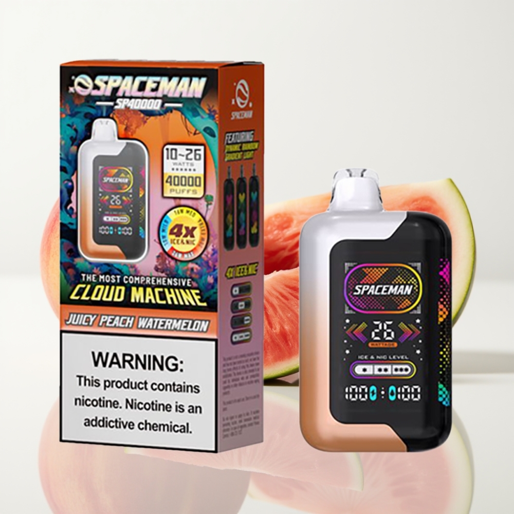 Spaceman SP40000 Cero Nicotina Disposable – 20ml 0mg Pantalla LED 40000 Puffs
