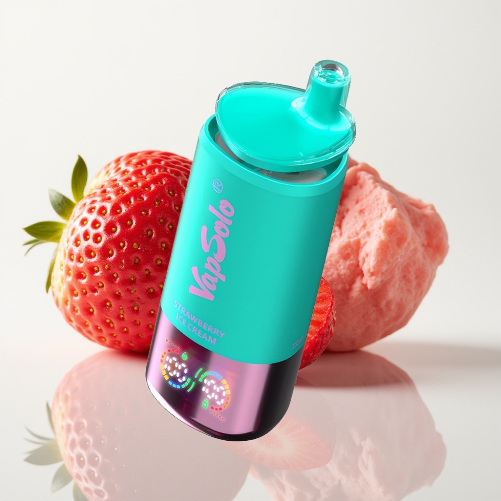 VapSolo Triple 30000 Puffs Fresa Helado – 40ml Tipo-C 20mg/50mg