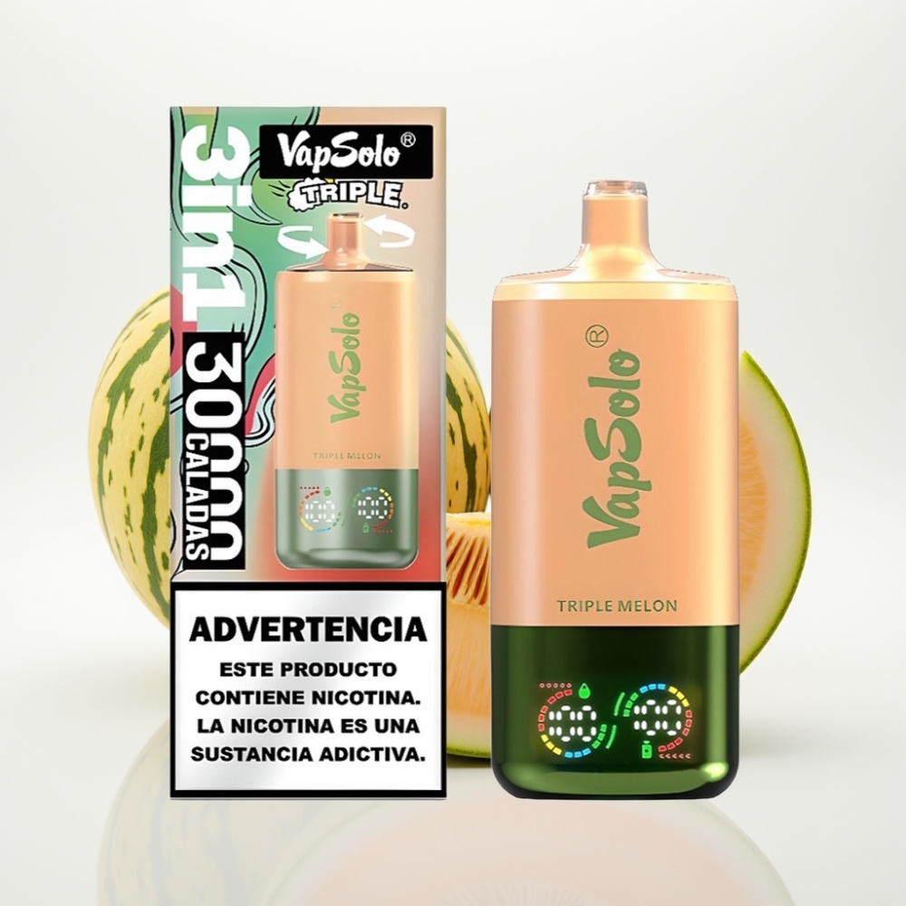 VapSolo Triple 30000 Puffs Triple Melón – 40ml 20mg/50mg Tipo-C