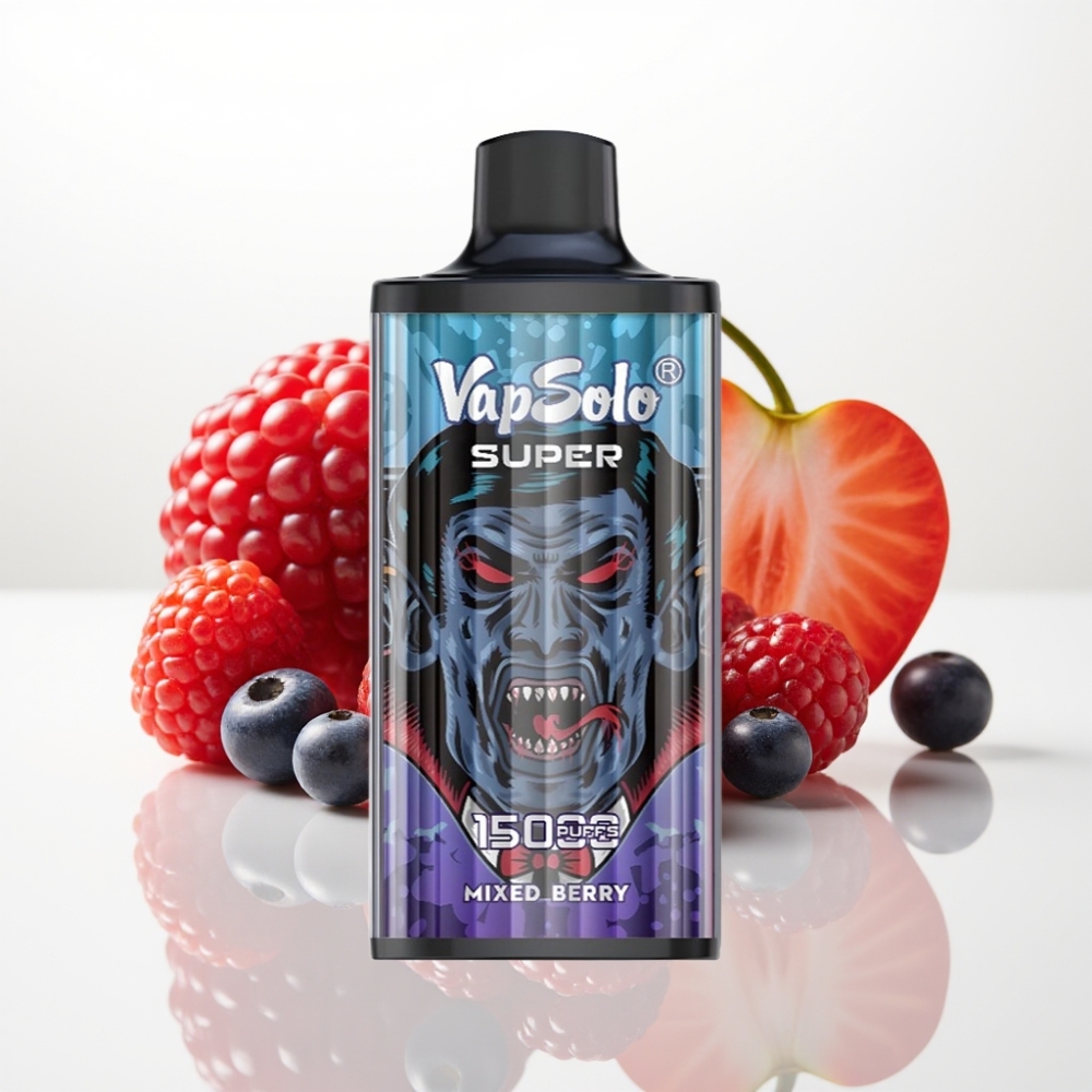 Vapsolo Super 15000 Puffs - 40ml - Frutos Rojos - Tipo C - 850mAh