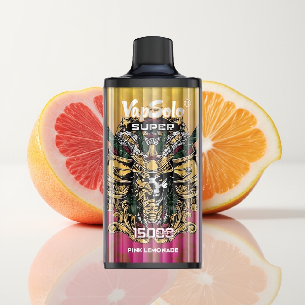 Vapsolo Super 15000 Puffs - Rosa Limonada 40ml 850mAh Tipo-C