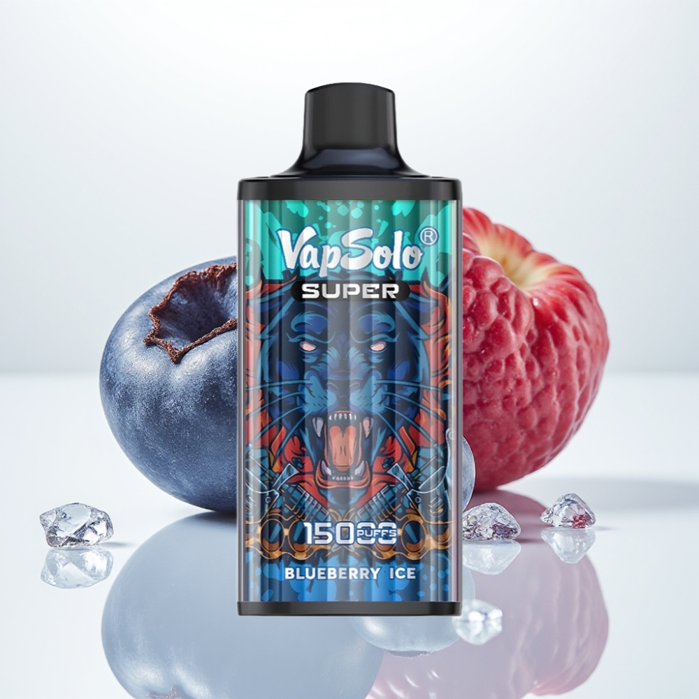 Vapsolo Super 15000 Puffs Azul Helado – 40ml 850mAh Tipo-C