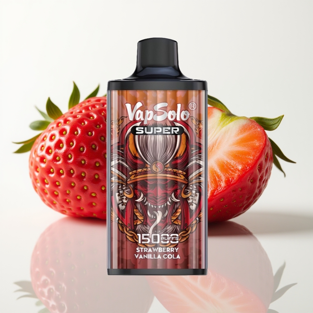 Vapsolo Super 15000 Puffs Fresa Vainilla Cola – 40ml 850mAh Tipo-C