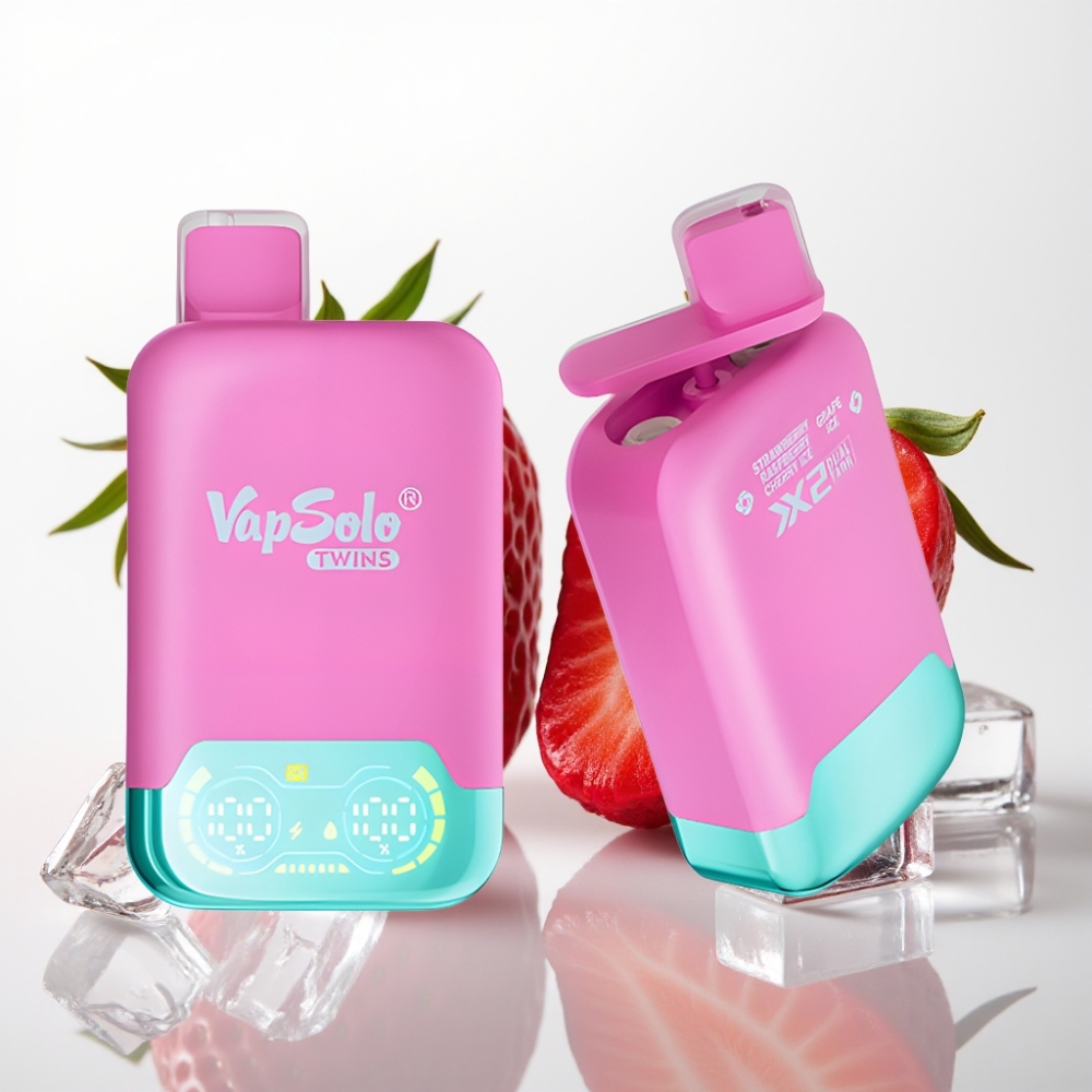 Vapsolo Twins 20000 Puffs - Fresa Frambuesa Cereza Hielo  Uva Hielo