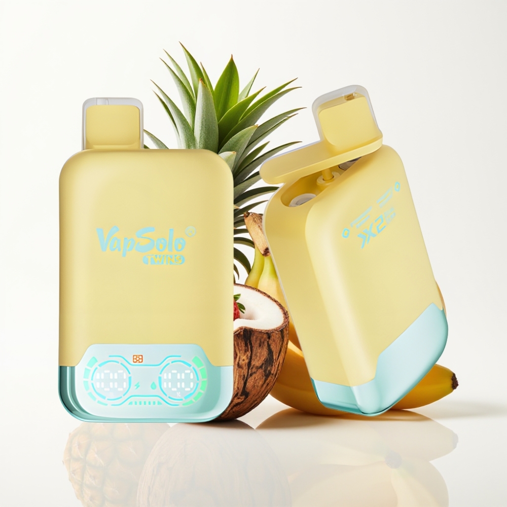 Vapsolo Twins 20000 Puffs - Piña Coco  Fresa Banana - 40ml - Tipo-C