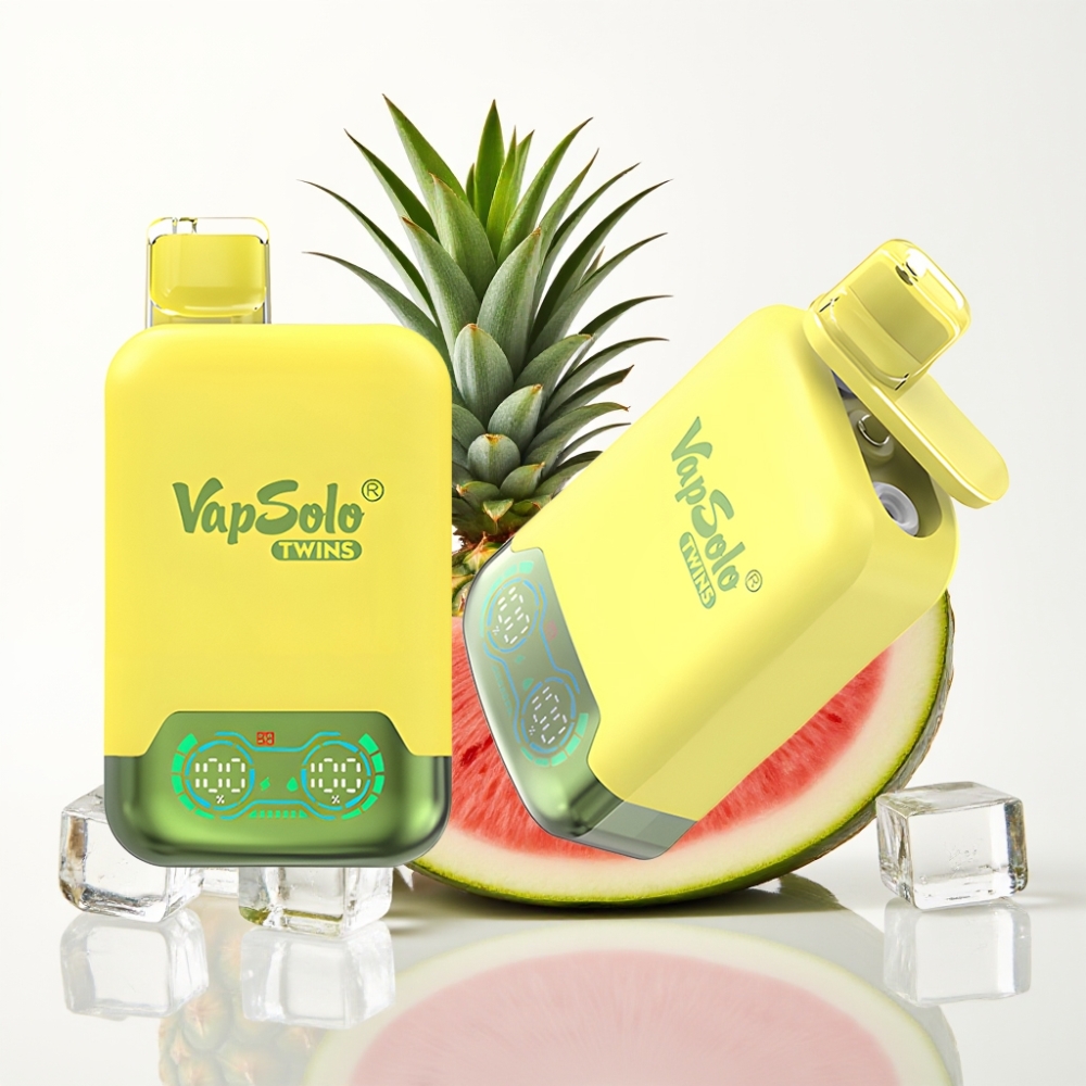 Vapsolo Twins 20000 Puffs Piña Coco  Sandía Hielo – 40ml Tipo-C Doble Tanque
