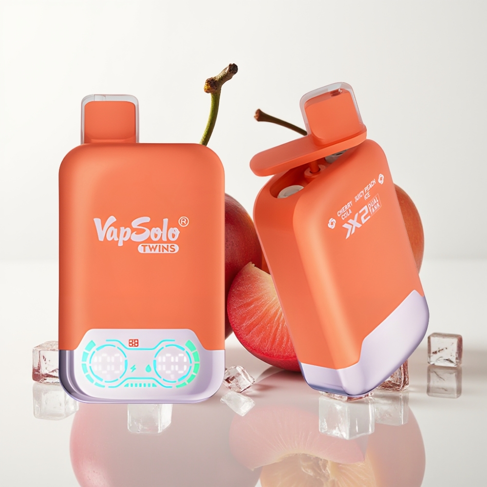 Vapsolo Twins 20000 Puffs Vape Cereza Cola  Melocotón Jugoso Helado