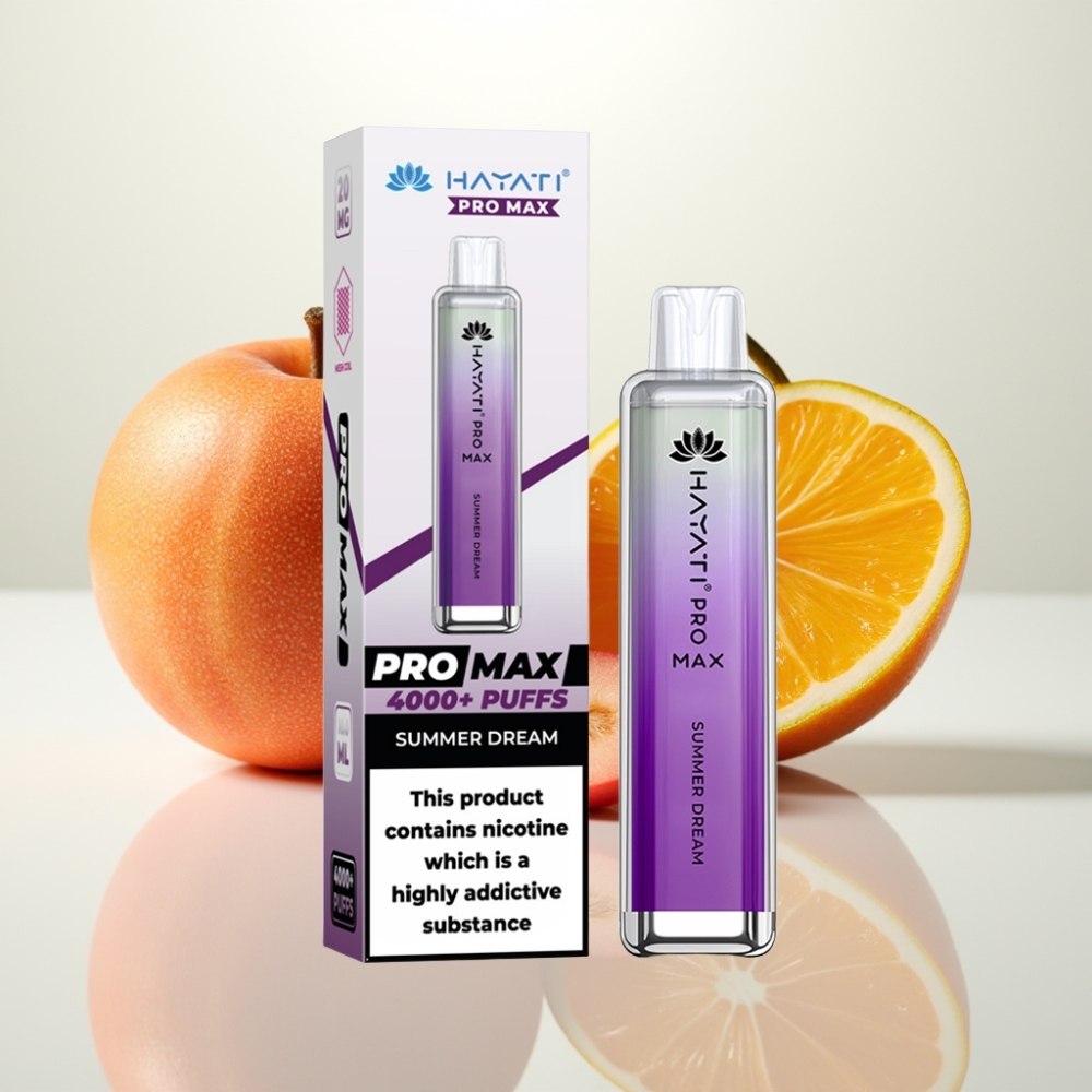 Hayati Pro Max 4000 Puffs Vape Desechable Recargable - Sueño de Verano