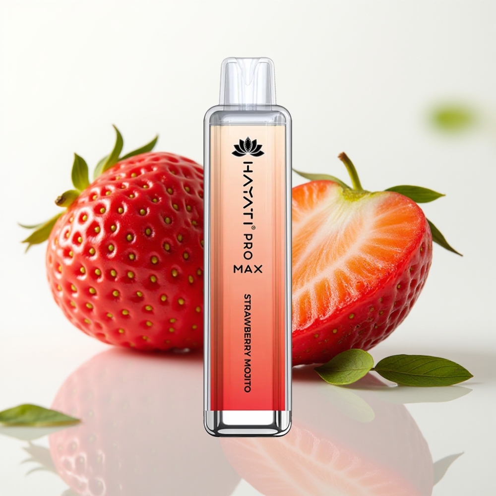 Hayati Pro Max 4000 Puffs Vape Desechable Recargable - Fresa Mojito