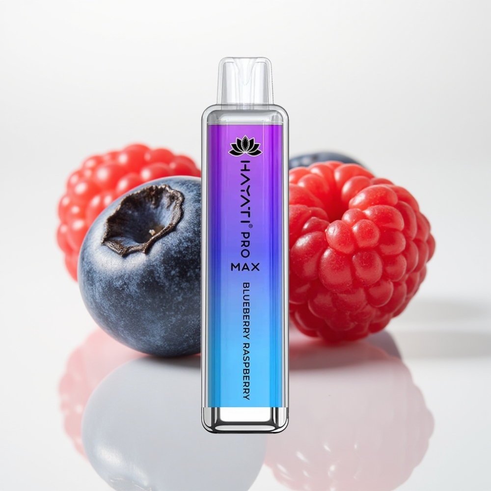 Hayati Pro Max 4000 Puffs Vape Desechable Recargable con Sabor Arándano Frambuesa