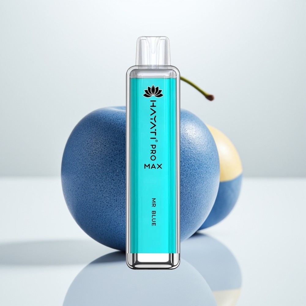 Hayati Pro Max 4000 Puffs Vape Desechable Recargable Mr Azul – Dual Mesh Coil