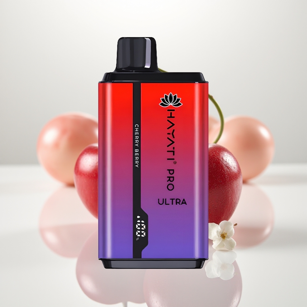 Hayati Pro Ultra 15000 Puffs Vape Desechable Cereza y Baya 12ml 2% Nicotina