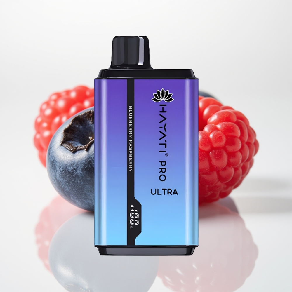 Hayati Pro Ultra 15000 Puffs Vape Disposable Arándano Frambuesa 2×12ml 2%