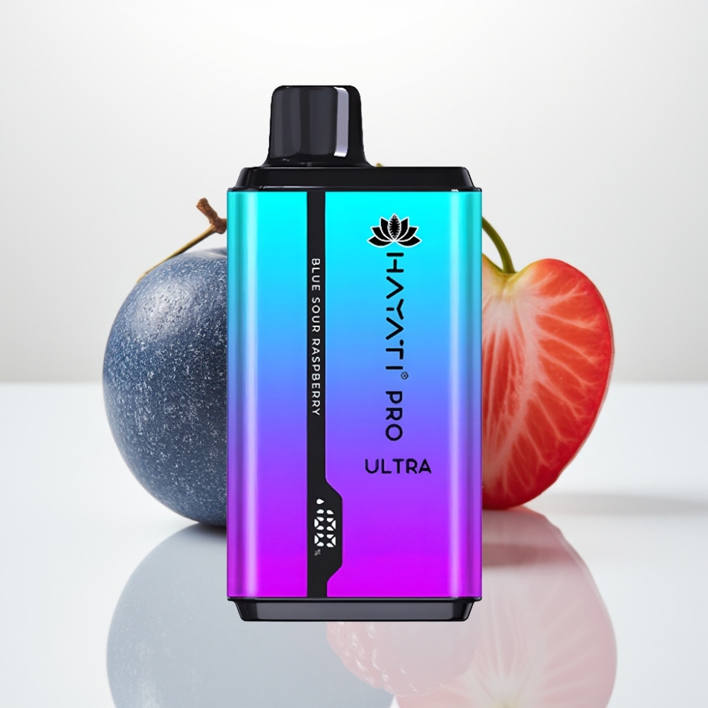 Hayati Pro Ultra 15000 Puffs Vape Frambuesa Azul Ácida 2×12ml 2%