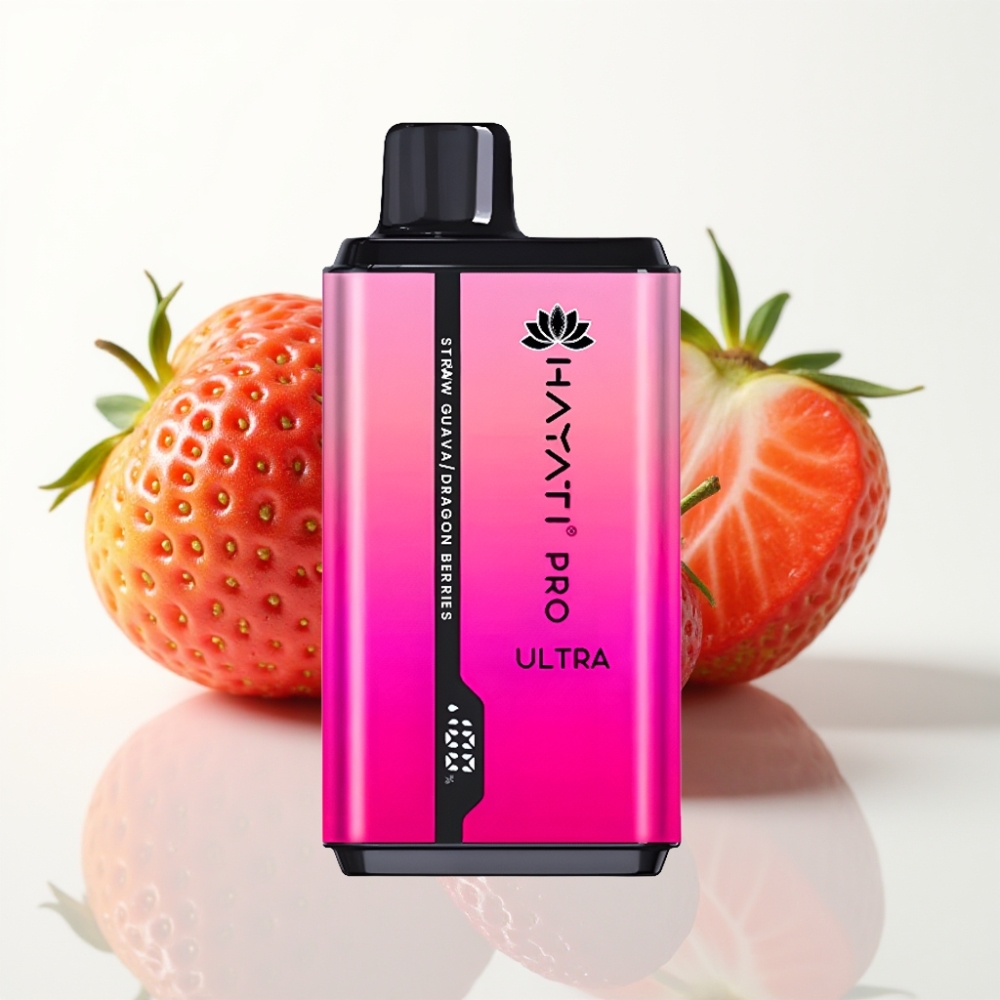 Hayati Pro Ultra 15000 Puffs Vape Fresa Guayaba Frutos del Dragón