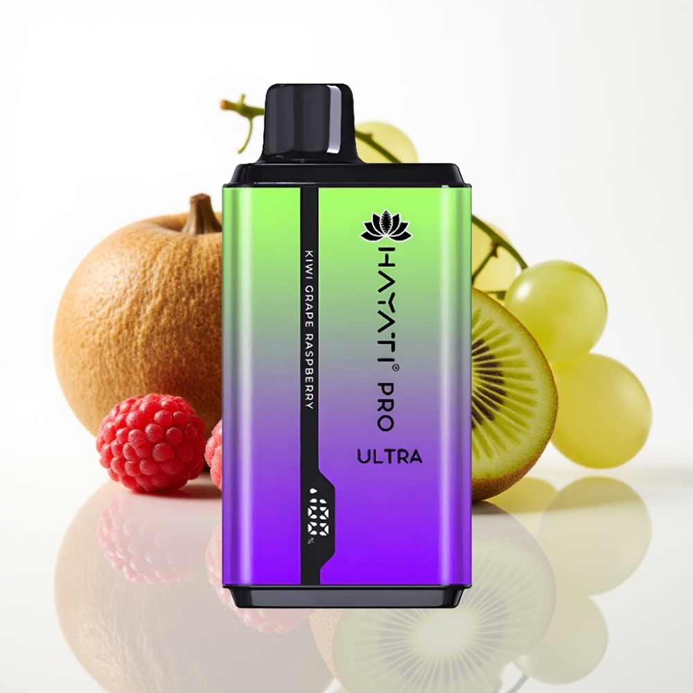 Hayati Pro Ultra 15000 Puffs Vape Kiwi Uva Frambuesa